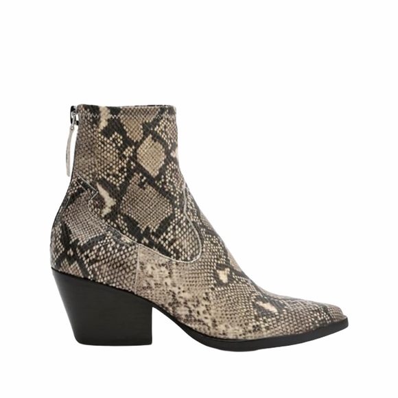 new Dolce Vita ㋛ Shanta Vegan Leather Boot Ankle Booties ㋛ Snakeskin Embossed ㋛ - Picture 6 of 17